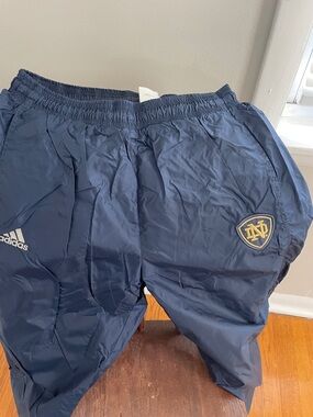 adidas Navy Sweatpants with Notre Dame Shield Patch